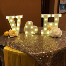 Load image into Gallery viewer, White Plastic Letter LED Night Light Marquee Sign Alphabet Lights Lamp Home Club Outdoor Indoor Party Wedding Home Decoration
