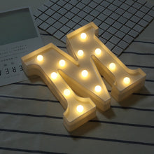 Load image into Gallery viewer, White Plastic Letter LED Night Light Marquee Sign Alphabet Lights Lamp Home Club Outdoor Indoor Party Wedding Home Decoration
