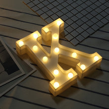 Load image into Gallery viewer, White Plastic Letter LED Night Light Marquee Sign Alphabet Lights Lamp Home Club Outdoor Indoor Party Wedding Home Decoration
