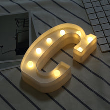 Load image into Gallery viewer, White Plastic Letter LED Night Light Marquee Sign Alphabet Lights Lamp Home Club Outdoor Indoor Party Wedding Home Decoration

