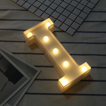 Load image into Gallery viewer, White Plastic Letter LED Night Light Marquee Sign Alphabet Lights Lamp Home Club Outdoor Indoor Party Wedding Home Decoration
