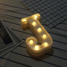 Load image into Gallery viewer, White Plastic Letter LED Night Light Marquee Sign Alphabet Lights Lamp Home Club Outdoor Indoor Party Wedding Home Decoration
